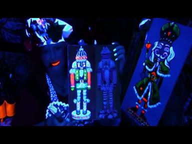 Acrylic Glow painting | Nutcracker Party | Ginger Cook Live and The Art Sherpa