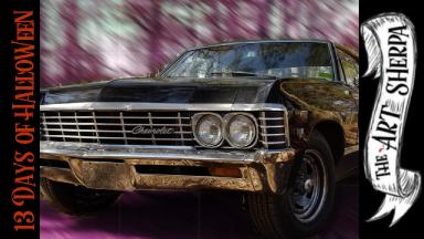 Supernatural CAR "BABY" Easy Acrylic painting  step by step #13daysofHalloween